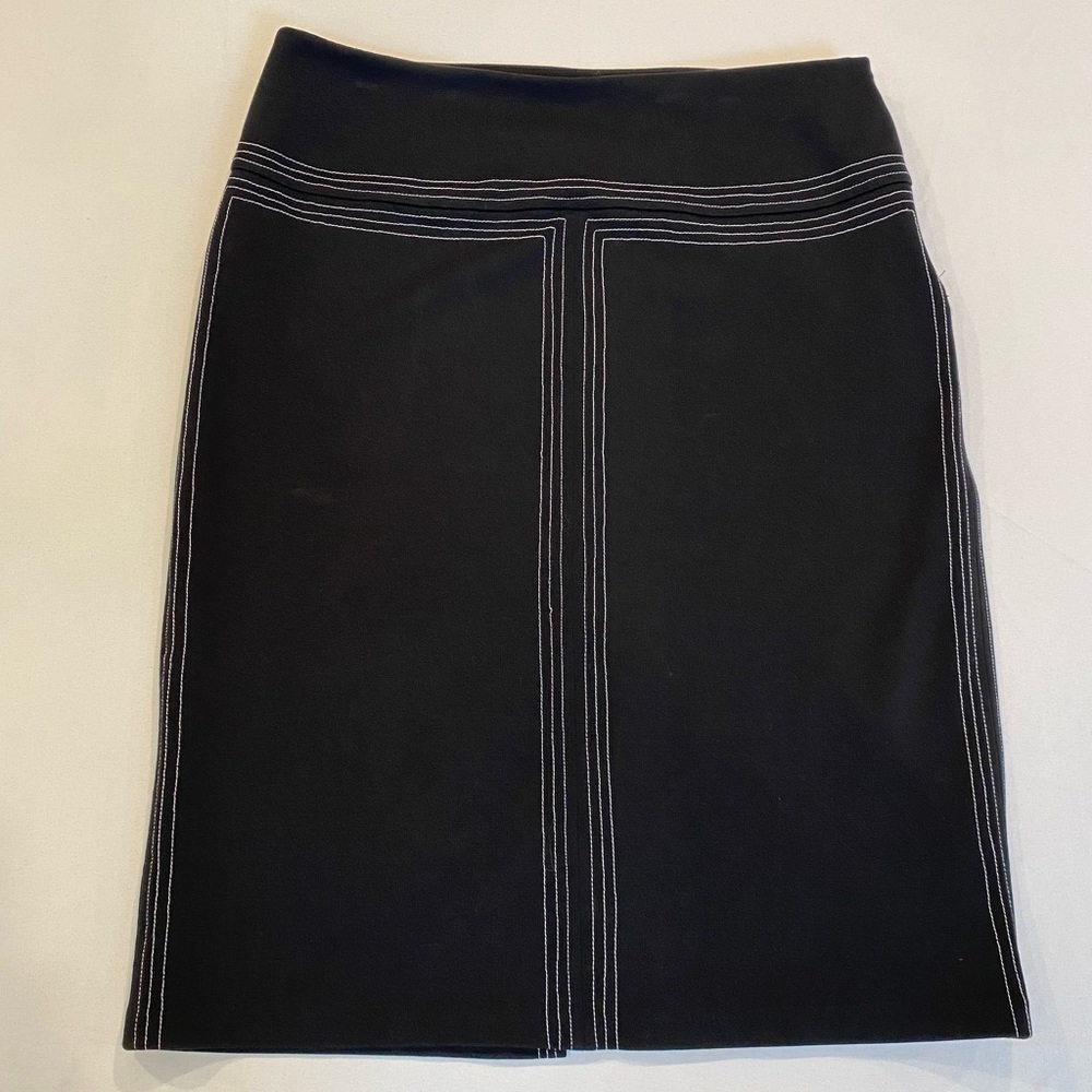 Express Black Pencil Skirt with White Stitching, Women's Size 8